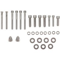 Skruvset Transmission End Cover och Bearing Support Plate Krom Silver DRAG SPECIALTIES
