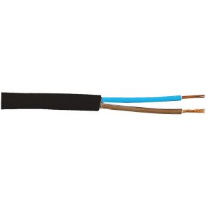 SKX (H03VVH2-F), 2x0,75 mm², Svart, 10 m, 300/300V MALMBERGS