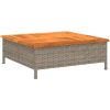Skydd för parasollfot 70x70x25 cm konstrottning och akacia vidaXL – miniatyr 2