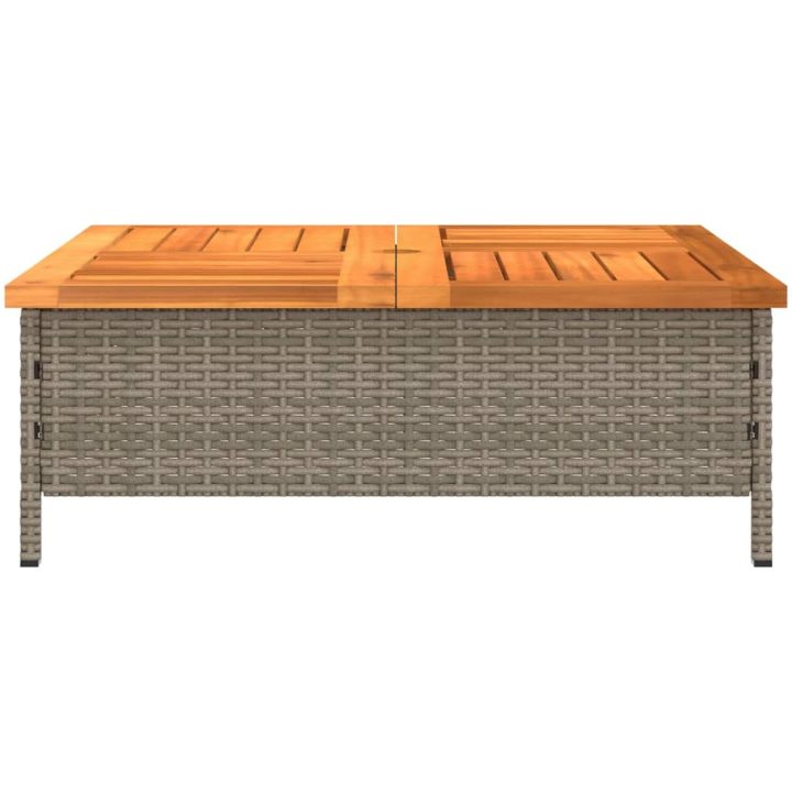 Skydd för parasollfot 70x70x25 cm konstrottning och akacia vidaXL – bild 6
