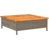 Skydd för parasollfot 70x70x25 cm konstrottning och akacia vidaXL – miniatyr 7