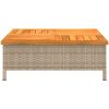 Skydd för parasollfot beige 70x70x25cm konstrottning och akacia vidaXL – miniatyr 5