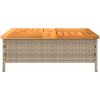 Skydd för parasollfot beige 70x70x25cm konstrottning och akacia vidaXL – miniatyr 6