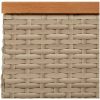 Skydd för parasollfot beige 70x70x25cm konstrottning och akacia vidaXL – miniatyr 8