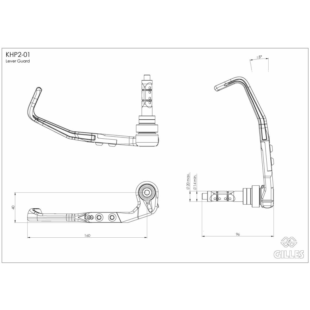 Skydd Kopplingshandtag Svart Aluminium GILLES TOOLING – bild 2
