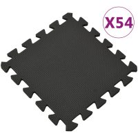 Skyddsmatta 54 st 4,86 ㎡ EVA-skum svart vidaXL