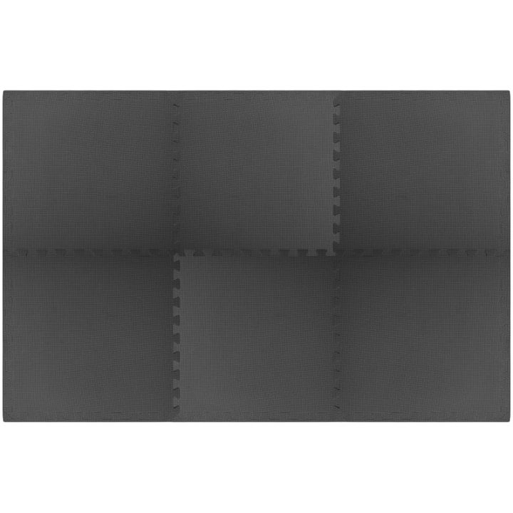 Skyddsmatta 6 st 2,16 ㎡ EVA-skum svart vidaXL 2.16 m² – bild 2
