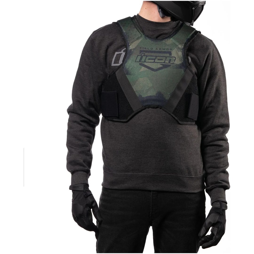 Skyddsväst Softcore Svart/Grön Camo ICON Small/Medium – bild 4