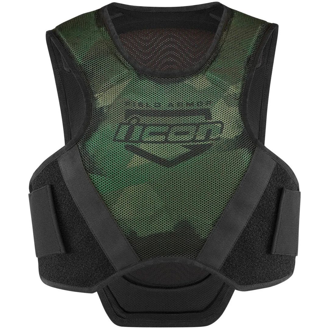 Skyddsväst Softcore Svart/Grön Camo ICON Small/Medium