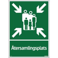 Skylt återsamlingsplats 297x420 Al SYSTEMTEXT