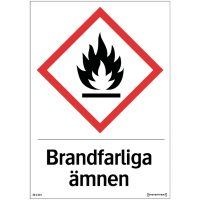 Skylt Brandfarliga ämnen 210x297 Pl SYSTEMTEXT