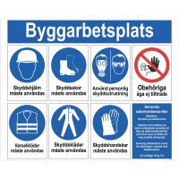 SKYLT BYGGARBET ALU 780X625MM