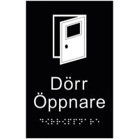 SKYLT DÖRRÖP TAKT SV 95X150MM