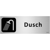 SKYLT DUSCH ALUMINIUM 225X80MM