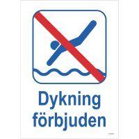 SKYLT DYKN FÖRBJ ALU 210X297MM