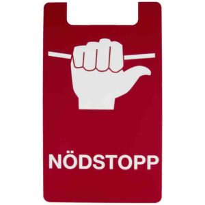 SKYLT FÖR NÖDSTOPP RÖD269.7000.000