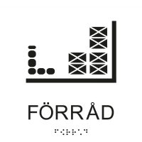 SKYLT FÖRRÅD TAKT VI 150X150MM