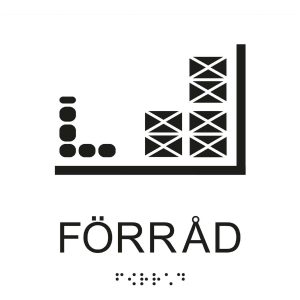 SKYLT FÖRRÅD TAKT VI 150X150MM