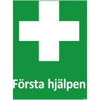 SKYLT FÖRSTA HJÄ PLA 210X297MM