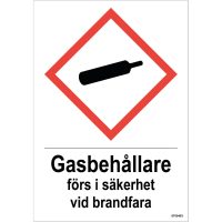 SKYLT GASBEH FÖRS AL 210X297MM