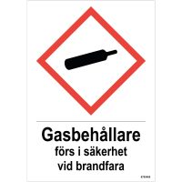 SKYLT GASBEH FÖRS PL 210X297MM
