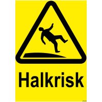 SKYLT HALKRISK PLAST 210X297MM