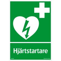 Skylt Hjärtstartare 210x297 Pl Tr SYSTEMTEXT