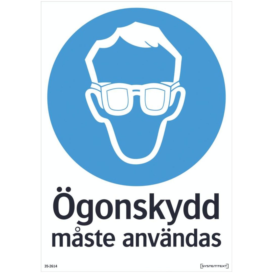 Skylt ögonskydd 210x297 Pl Tr SYSTEMTEXT