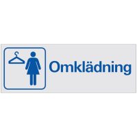 Skylt Omklädning 225x80 Al Tr SYSTEMTEXT