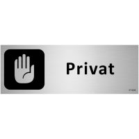 SKYLT PRIVAT ALUMIN 225X80MM