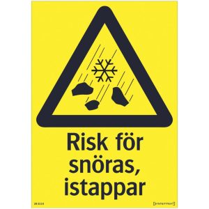 Skylt Risk För Snöras Pl SYSTEMTEXT