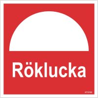 SKYLT RÖKLU REFL ALU 150X150MM