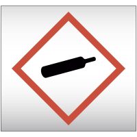 Skylt rörmärkning GHS04-piktogram Gas under tryck