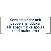 Skylt Sanitetsinstr Toa 210x74 Pl SYSTEMTEXT
