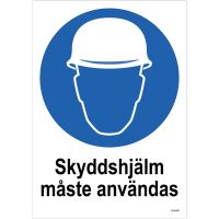 SKYLT SKYDDSHJÄ PLA 210X297MM