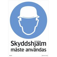 Skylt Skyddshjälm 210x297 Pl Tr SYSTEMTEXT
