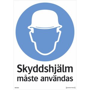 Skylt Skyddshjälm 210x297 Pl Tr SYSTEMTEXT