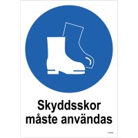 SKYLT SKYDDSSKOR PLA 210X297MM