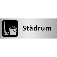SKYLT STÄDRUM ALU 225X80MM