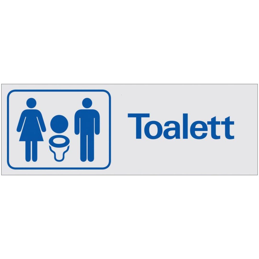 Skylt Toalett 225x80 SYSTEMTEXT