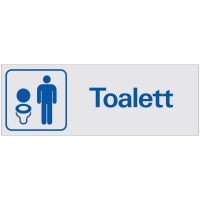 Skylt Toalett 225x80 SYSTEMTEXT