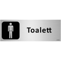 SKYLT TOALETT HERR AL 225X80MM
