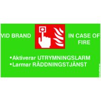 SKYLT UTRYMNING AUTO90x60 GRÖN
