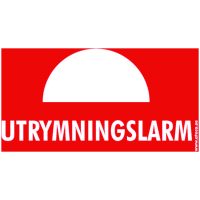 SKYLT UTRYMNINGSLARM80x50 RÖD