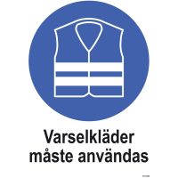 SKYLT VARSELKLÄD PLA 210X297MM