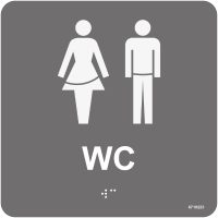 SKYLT WC D/H GR TAKT 150X150MM