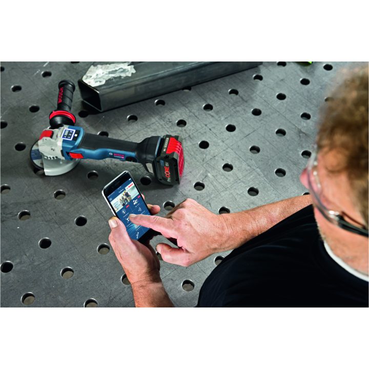 Sladdlös vinkelslip med X-LOCK GWX 18V-10 SC Professional Bosch Pro – bild 3