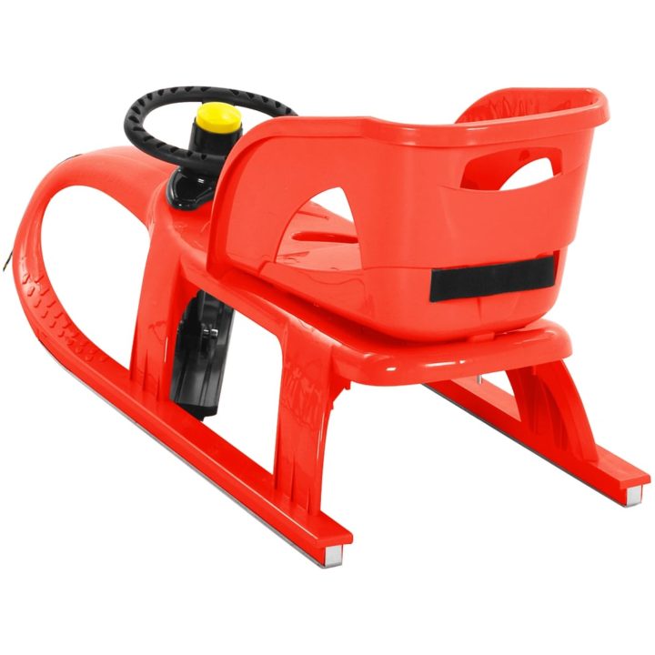 Släde med sits och ratt röd 102,5x40x23 cm polypropylen vidaXL – bild 4