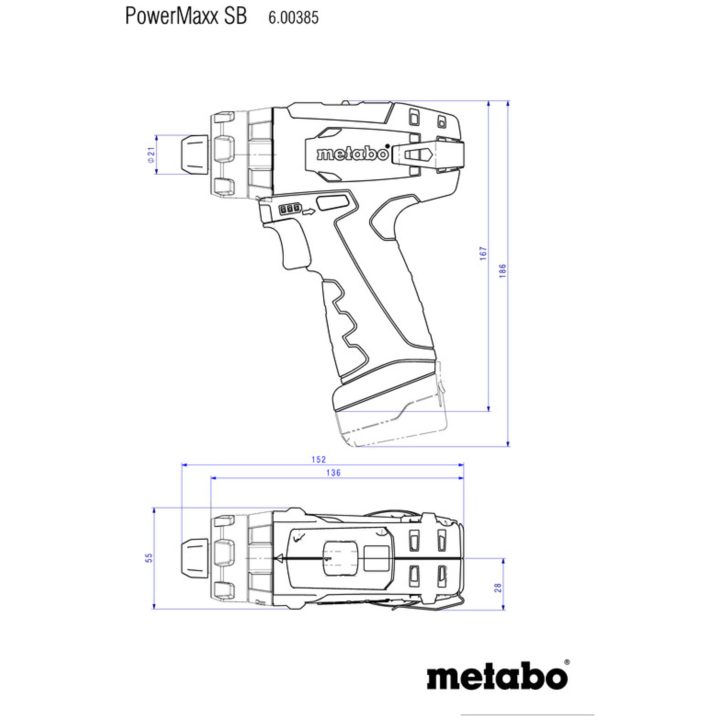 Slagborrmaskin 10,8V PowerMaxx SB Basic Med Li-jon Batteri METABO 10,8 V Med Li-jon Batteri – bild 2