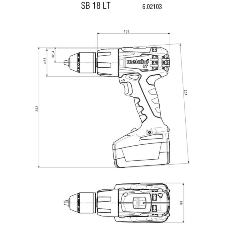 Slagborrmaskin 18V SB 18 LT Med Li-jon Batteri METABO 18 V Med Li-jon Batteri – bild 2